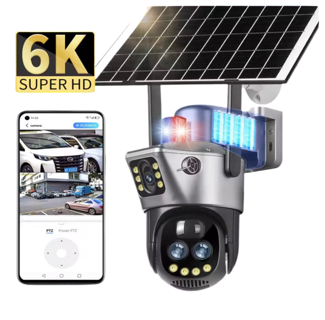 Triple Lens Solar PTZ WI-FI + 128GB Micro SD