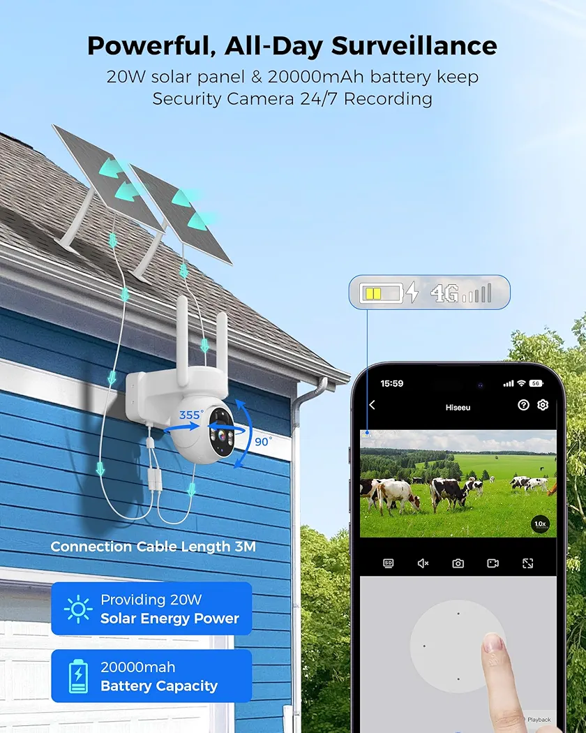 24/7 4G Solar Camera